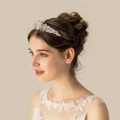 Luxurious Wedding Crowns & Tiaras With Rhinestone Bridal Headpieces