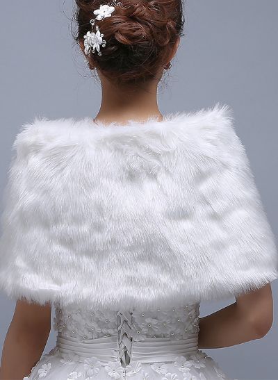 Faux Fur Bridal Wedding Shawl