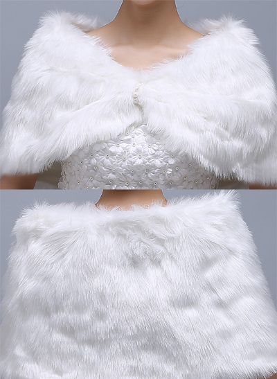 Faux Fur Bridal Wedding Shawl