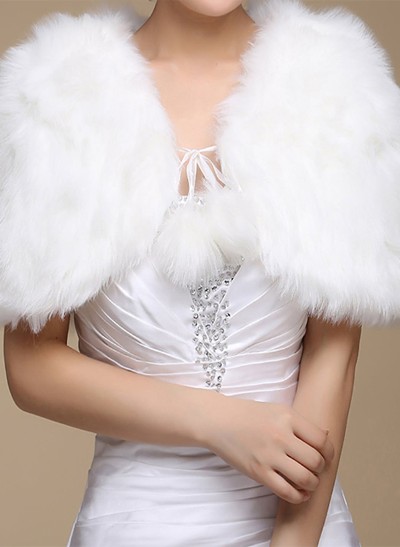 Faux Fur Bridal Wedding Shawl