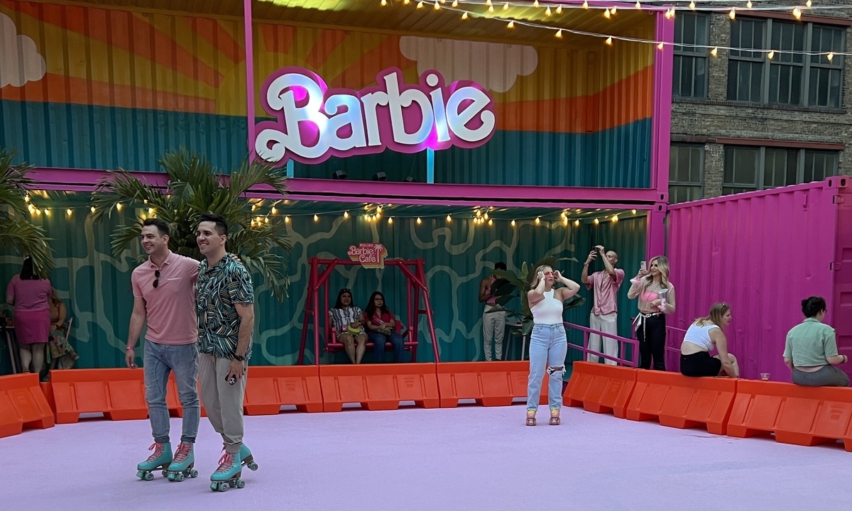 a view of the malibu barbie cafe roller skating rink